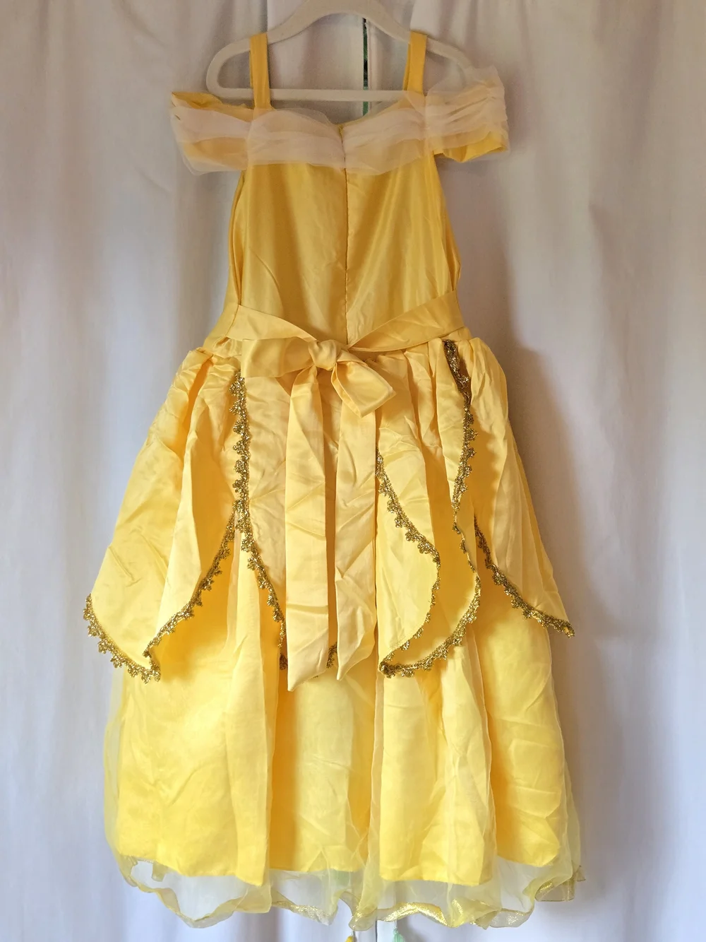 Belle Princess Dress Kids Costume with Gold Trim